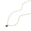 Fossil Kette mit Herz Anhaenger gruenem Malachit JF04857710 1