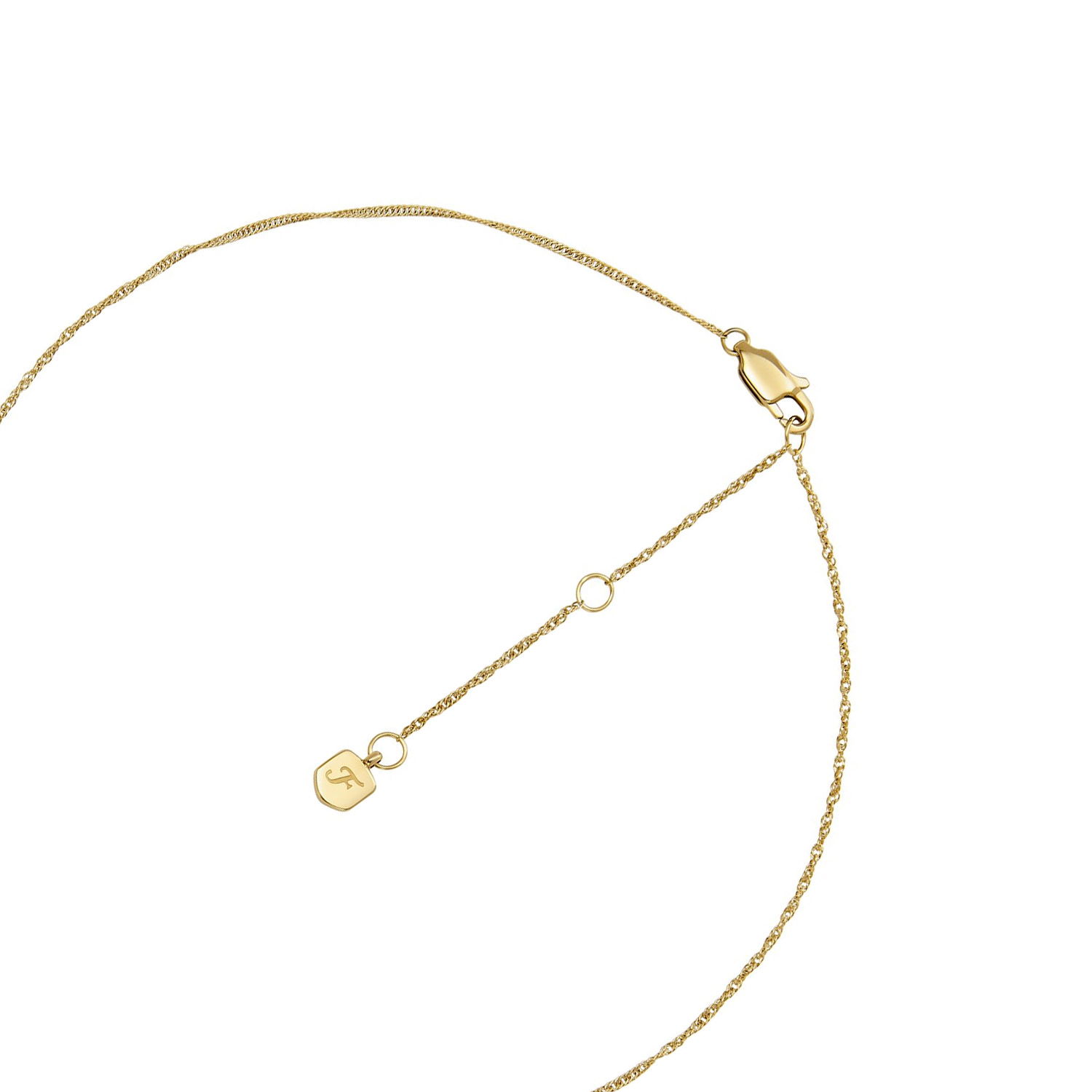 Fossil Kette mit Herz Anhaenger gruenem Malachit JF04857710 3