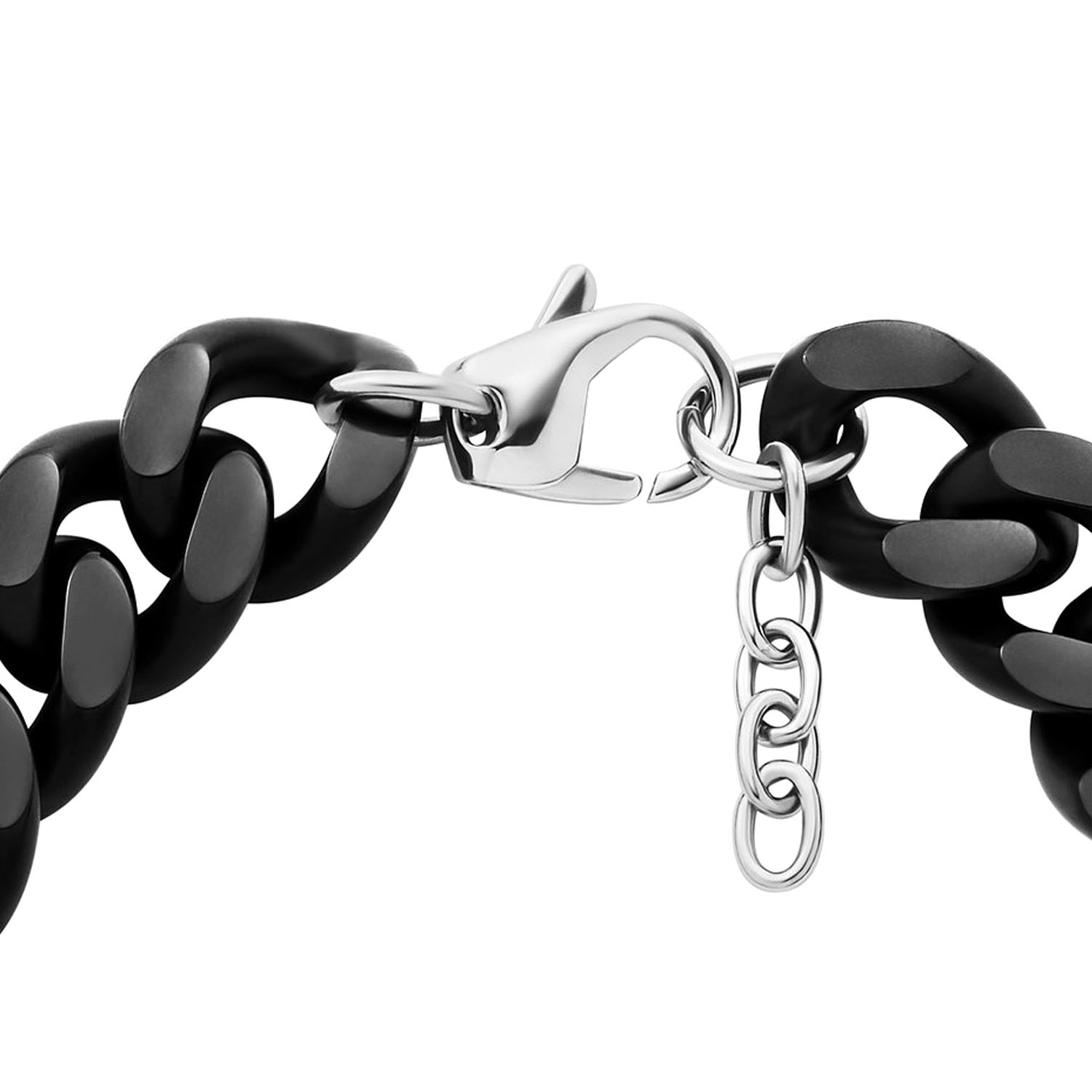 Massives Black Steel Diesel Armband Oval D Logo DX1611931 1