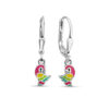 Bunte Kinder Silber Ohrringe Papagei lackiert 29 54258