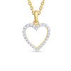 Offener Herzanhaenger Gold mit Zirkoniasteinen O 12 MM 53 53011