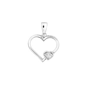 Romantischer Silber Herz Schmuck mit Zirkonia