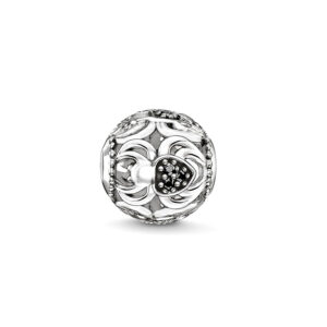Schwarze Spinne als Thomas Sabo Karma Bead Silber