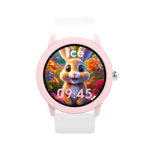 Runde Smarte Ice Watch Junior 3.0 Pink Weiß 39MM