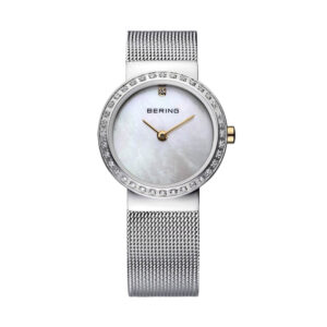 Glamouröse Bering Damenuhr mit Glitzernder Lünette