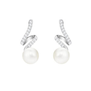 Spiralförmige Swarovski Perlen Ohrringe Gabriella