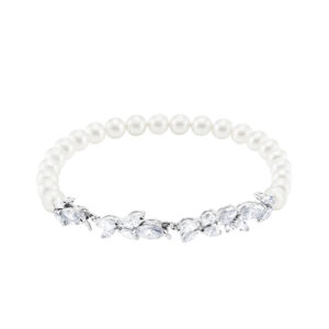Winterliches Swarovski Perlenarmband Louison