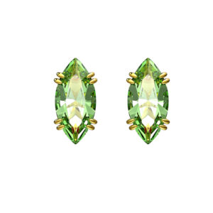 Swarovski Gema Ohrringe Grün im Drachenschliff
