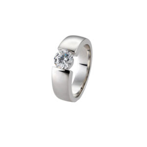 Breuning Platin 1 Karat Diamant Ring mit GIA-Zertifikat