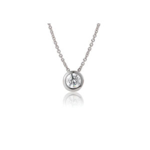 Dezenter Breuning Platin Anhänger mit Diamant 0,25ct