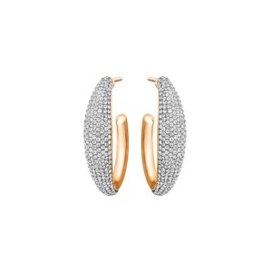 Große Kreolen Swarovski mit grauen Kristallen