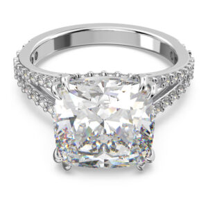 Constella Swarovski Ring Silber mit Stein Weiss