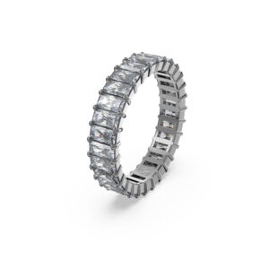Swarovski Matrix Ring im Baguette Schliff Grau