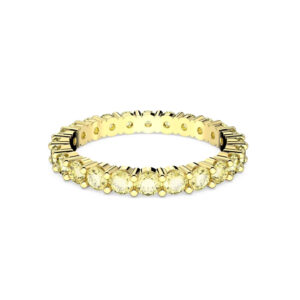 Matrix Swarovski Ring Gold im Rundschliff