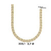 Diamantierte 8 Karat Marina Goldkette Breite 3,7mm - Thumbnail Image 1