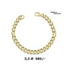 Exklusives 14 Karat Panzer Armband Gold poliert 3,2mm - Thumbnail Image 1