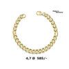 Markantes 14 Karat Gold Armband poliert 4,7mm - Thumbnail Image 1