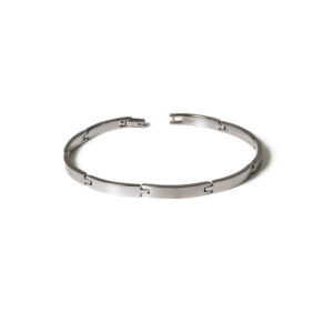 Satin mattiertes Boccia Titan Armband Damen