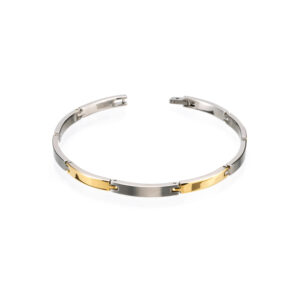Zeitloses Boccia Armband Titan Bicolor poliert