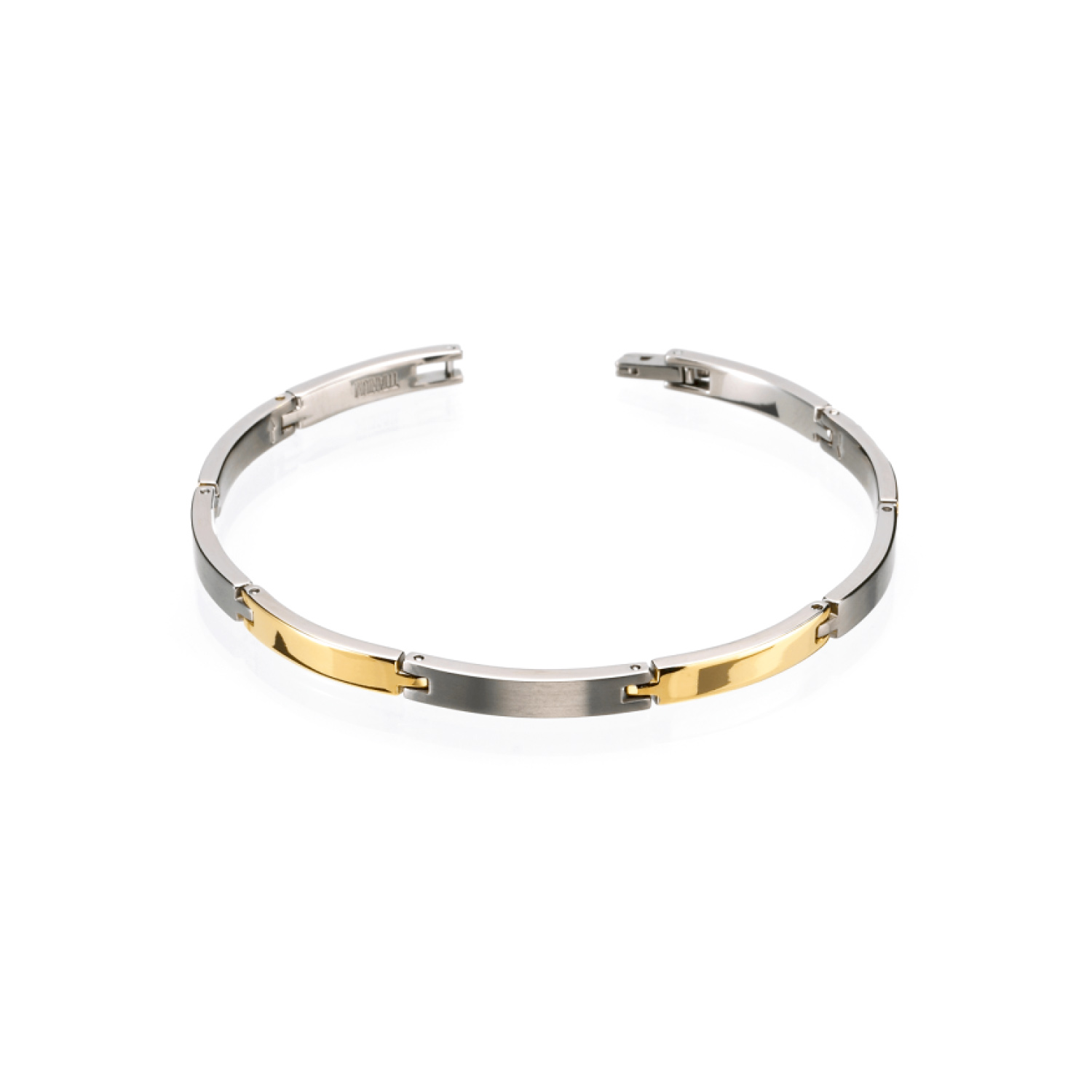 Zeitloses Boccia Armband Titan Bicolor poliert – Bild 1