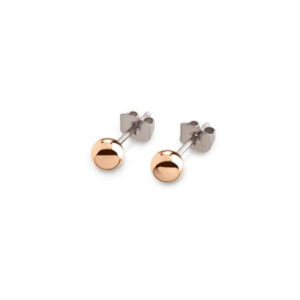 Boccia Titan Ohrstecker Kugelform poliert 5MM