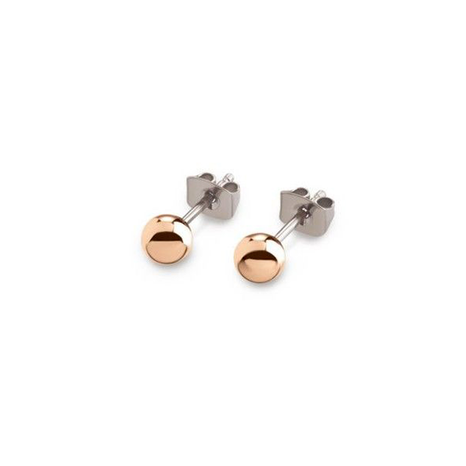 Boccia Titan Ohrstecker Kugelform poliert 5MM – Bild 1