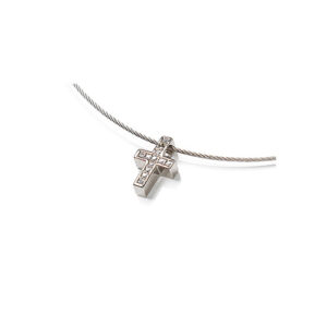 Boccia Titan Kreuz mit Diamanten ges. 0,06 Karat