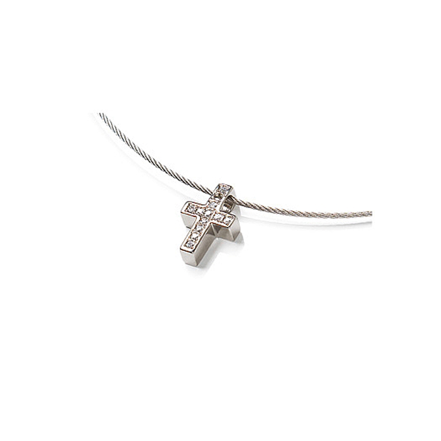 Boccia Titan Kreuz mit Diamanten ges. 0,06 Karat – Bild 1