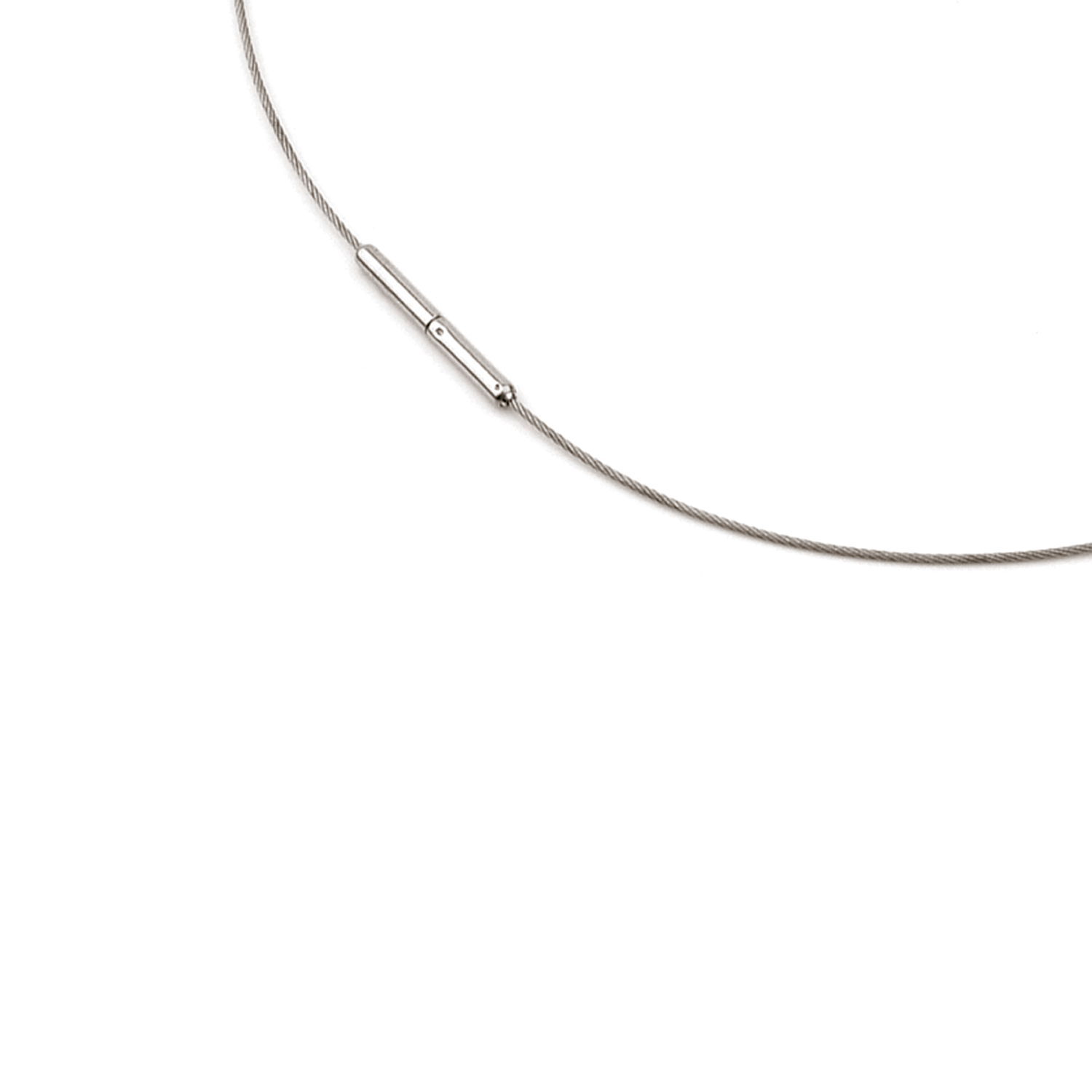 Ultradünner Boccia Damen Halsreif Edelstahl 0,8MM – Bild 2
