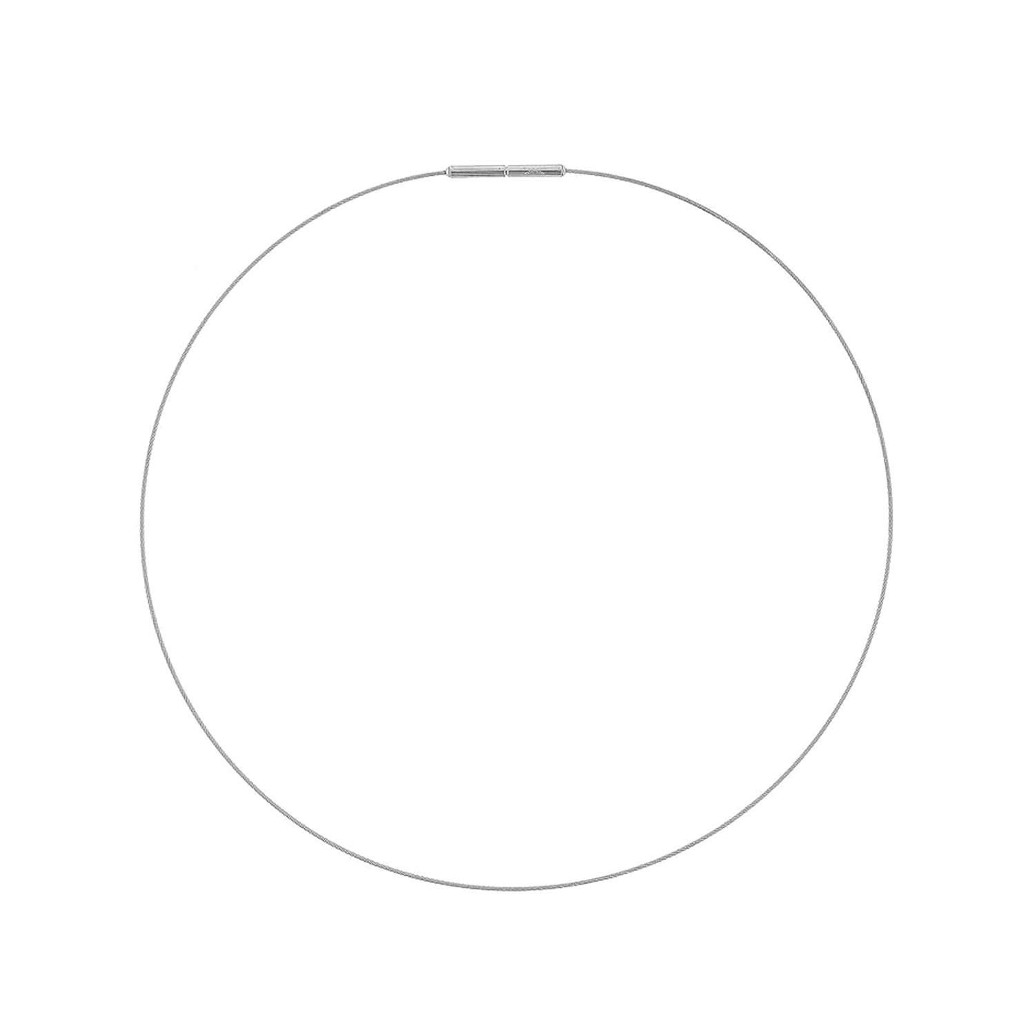 Ultradünner Boccia Damen Halsreif Edelstahl 0,8MM – Bild 1